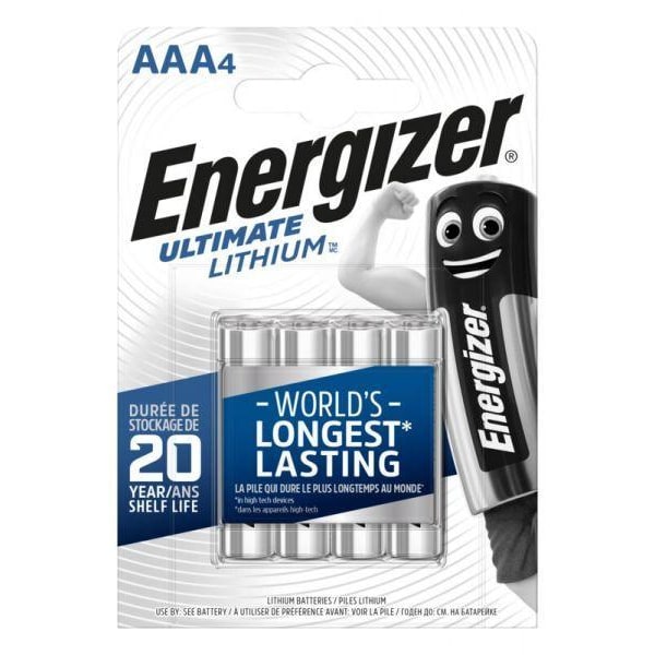 AAA Lithium Energizer, 4-pack