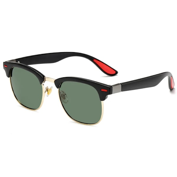 Klassiska Retro Nit Polariserade Solglasögon Män Dam Märkesdesigner TR90 Ben Lättare Design Kvinnlig Man Mode Solglasögon C4 Polarized