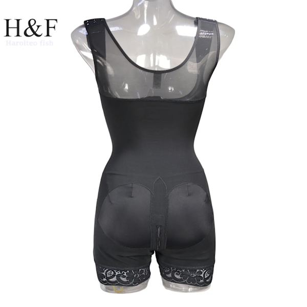 Hög kompression Faja Colombianas waist trainer Kroppsformare Platt mage fodral Trosor reducerande görd magbälten för kvinnor Black L