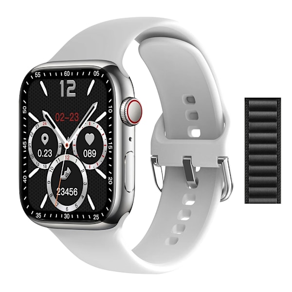 NY Smart Watch Series 8 HD-skärm Sport Puls Blodtryck Fitness Tracker Bluetooth Call Herr Dam Smartwatch för Apple white and HeiNL