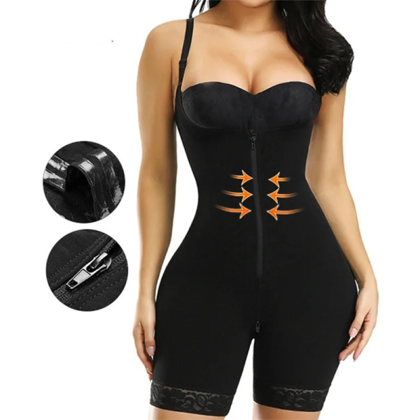 Platt mageformande trosor Body Shaper colombianska gördkorsett Waist trainer Butt Lifter Shapewear Bantning underkläder Black T134 S