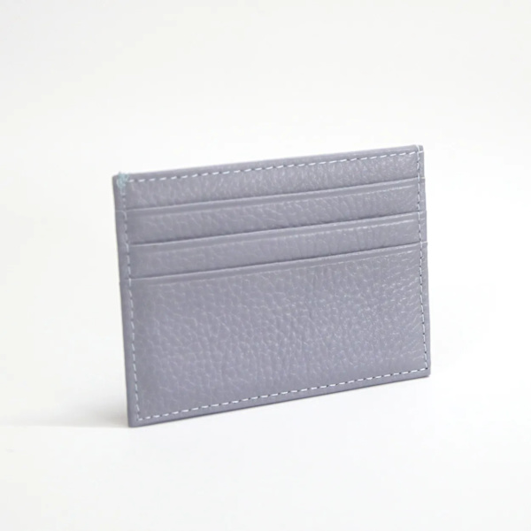 Kreditkortshållare i läder Custom Initial Holder Personlig Initial Slim Wallet Monogram Namn Plånbok Korthållare DIY Christmas light purple