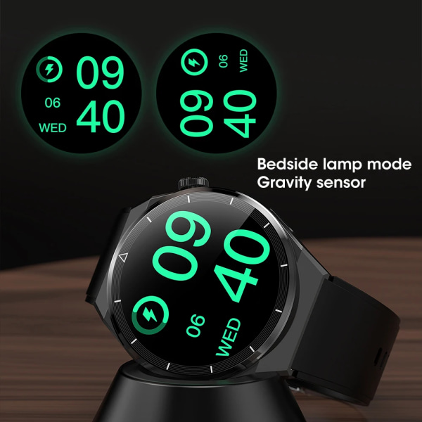 för Huawei Watch GT3 Smart Watch Herr Android Bluetooth Call IP68 Vattentät Blodtryck Fitness Tracker Smartwatch Dam Silver Silicone smartwatch