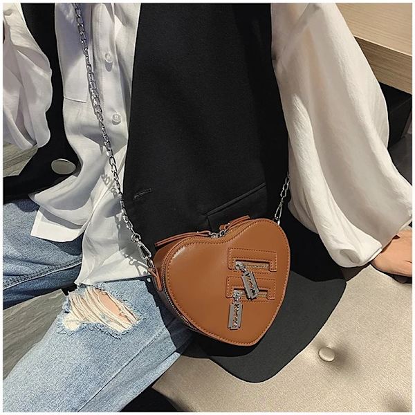 Gothic Heart Blade Dragkedja Crossbody-väskor för kvinnor Tjej Casual axelväskor Handväskor Techwear Sommarplånbok Goth Red