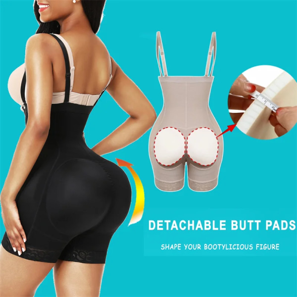 High Waist Trainer Fajas Colombianas Fake Ass Butt Lifter Höftkuddar Enhancer Corset Shapewear Body Shaper Push Up lårtrimmer YN 2620 4XL