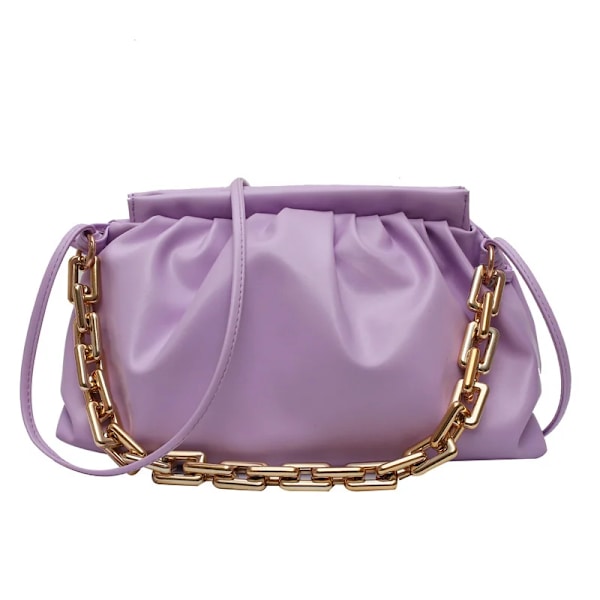 Retro Kvinnor Dumplings Messenger Bag Designerkedja Nytt mode Moln Kvinnlig Crossbody Axelväska Tide Handväska Clutchväska PE 28X17X9cm