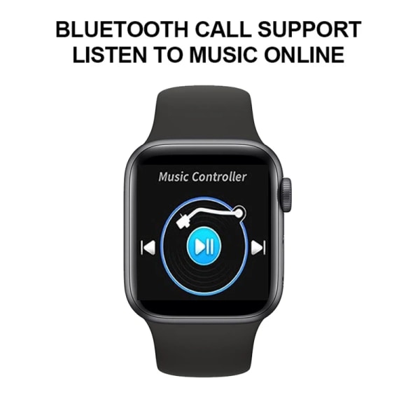 Original IWO 14 T900 Pro Max Smart Watch Series 7 Bluetooth Call 44mm blodtrycksmätare Smartwatch Klockor för Apple Android Add Silver Steel