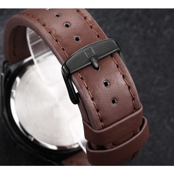 NAVIFORCE Herrklockor Topp Lyx Märke Mode Sport Klockor Herr Vattentät Quartz Clock Man Army Military Läder Watch SCE