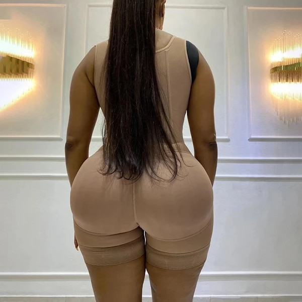 Fajas Shapewear för kvinnor Krok- och ögonstängning Magkontroll Justerbar gren med öppen byst Body Lårtrimmer Korsett Kорсет style 2 without hook M