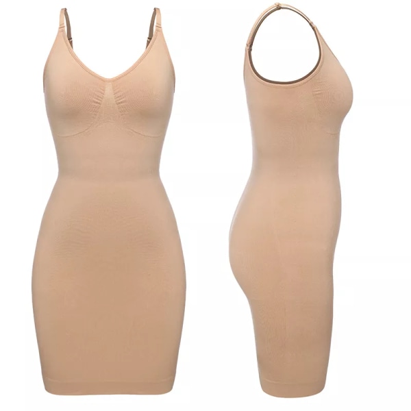 Kvinnor Body Shapewear Corset Shaper Damer Sexiga Underkläder Underkläder Höft Mage Korsett Sommar Tunn One-Piece Body Shapewear Beige M