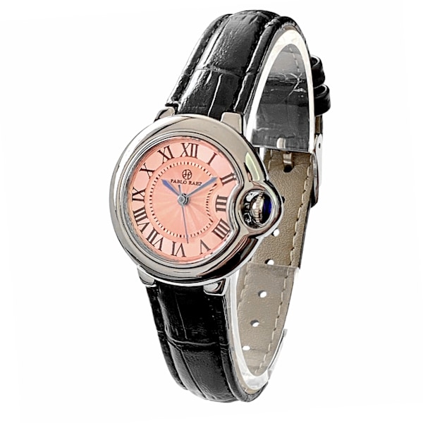 PABLO RAEZ 2023 Nytt toppmärke Lyxmode herrklockor Sportkalender i äkta läder Drop Causla Relogio Masculino Leather Pink 28mm