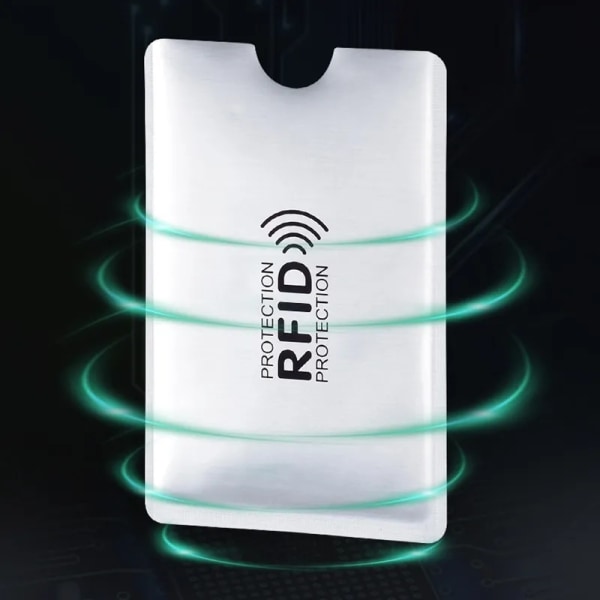 1 & 5 Valfritt kostym Anti RFID-korthållare NFC-kreditkortshållare Plånbok Herr Kvinnor Bankkorthållare Case Protector Aluminium 1 pcs Green