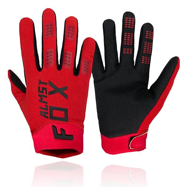 Almst Fox 2022 Defend Motorcykelhandskar för Herr Offroad Downhill MTB Cykelhandskar MX BMX ATV Motocross Racing Guantes 01-Red M