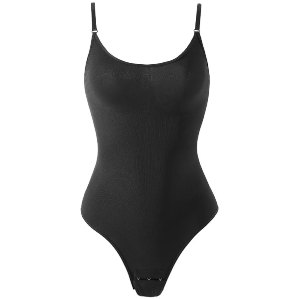 Seamless Shapewear Body Kvinnor Magkontroll Kompression Kroppsformare Waist Trainer Slimmande underkläder i ett stycke Black L