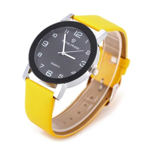 Watch Dammode Läder Svart Quartz Handled Casual Damklocka Relogio Feminino Reloj Mujer 2022 yellow