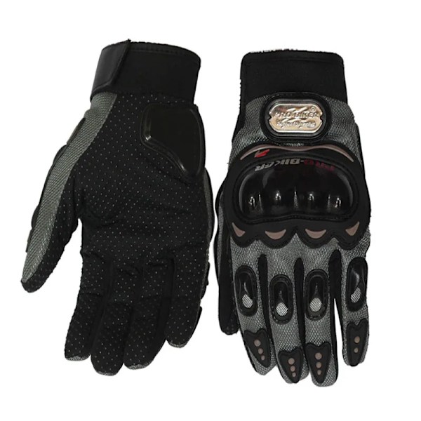 Pro-Biker Motorcykelhandskar Hel Finger Motorcross Dirt Racing Offroad Atv Åkning Scooter Guantes Motocicleta Moto Handske Mcs01C GRAY M