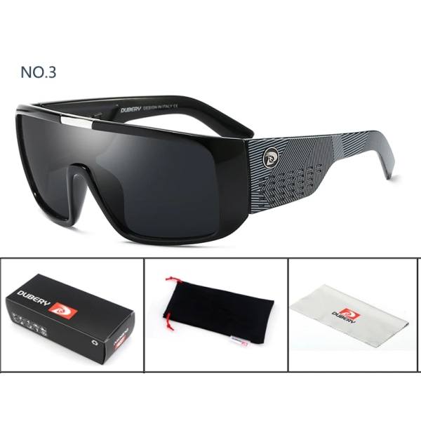 DUBERY Solglasögon Herr Retro Man Goggle Färgglada Solglasögon För Herr Modemärke Lyx Spegel Överdimensionerade solglasögon UV400 C3 D2030