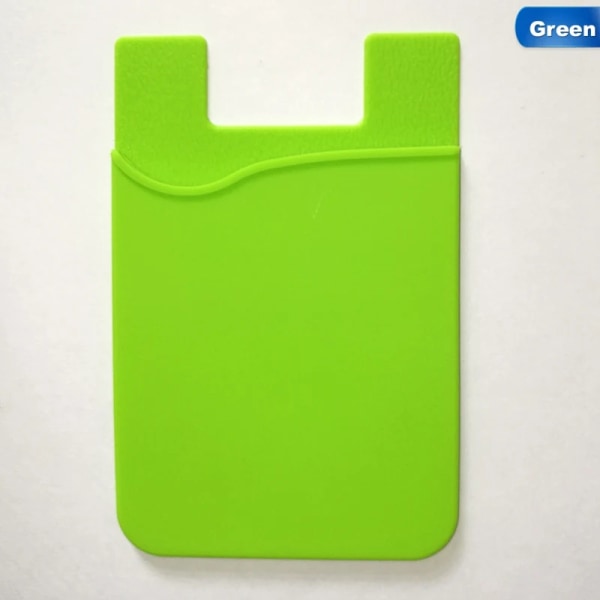 Business Credit Pocket Adhesive Mode Kvinnor Män Mobiltelefon Hållare ID-kort Hållare Slim Case klistermärke Green