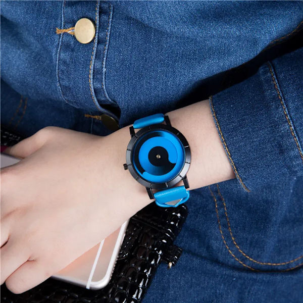 UTHAI CE72 Creative Trend Watch Modepersonlighet Män Student Par Quartz Watch Sky blue