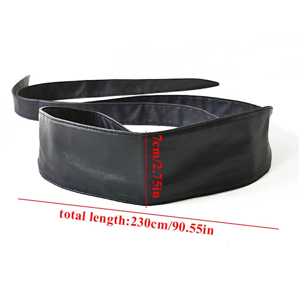 Kvinnor Snörning Pu-läderbälte Nytt Bowknot Bälten Längre Bred Bind Midjeband Slips Rosett Dam Klänning Dekoration Mode 2022 Red one size