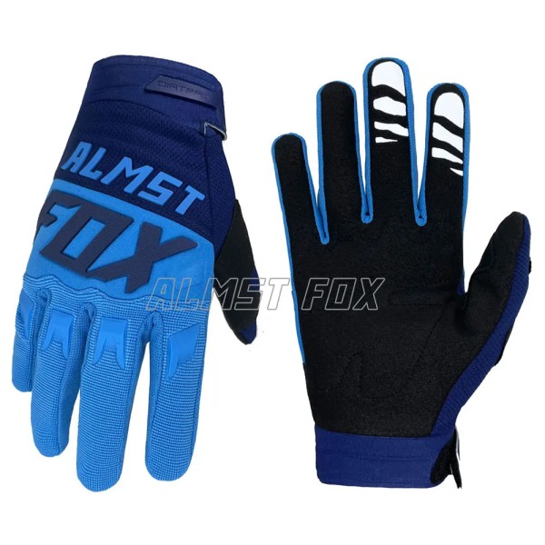 Almst Fox Motocross Racing Handskar Herr Rider Offroad MX MTB Mountain Bike Guantes Downhill Full Finger Motorcykel Handskar Luvas Blue Blue L