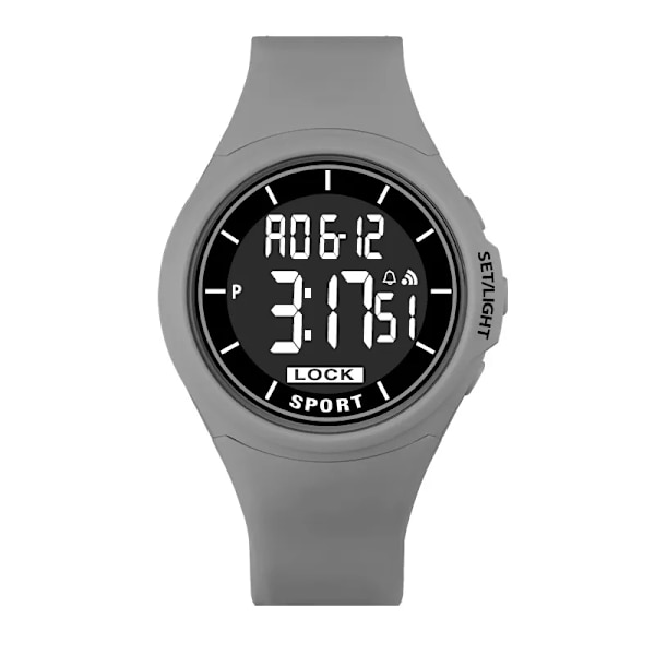 POSHI Vattentät digital watch Lyxig självlysande klocka Nedräkning Stoppur Sport Herrarmbandsur Toppmärke 2023 Nytt armbandsur red