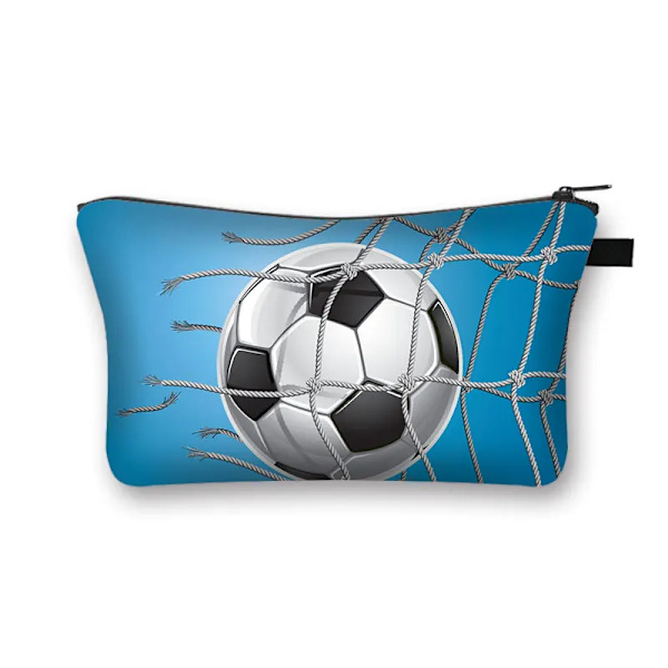 Cool fotbolls-/fotbollsmode förvaringsväska Kvinna Kosmetikväska Organizer Bärbar sminkväska för resor Tonåring Pojke Present shzbzhuqiu16