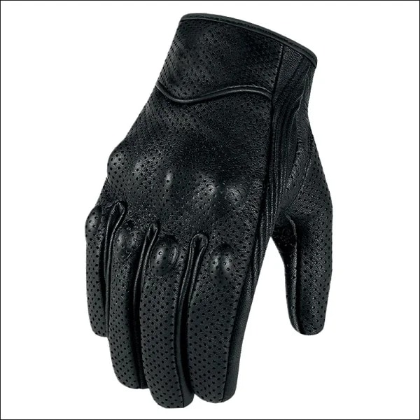 Motorcykelhandskar Läder Touch Herr Äkta Getläder Sport Cykelhandske Motorcykel Racing Guantes De Moto Luvas De Motocicleta Perforated L