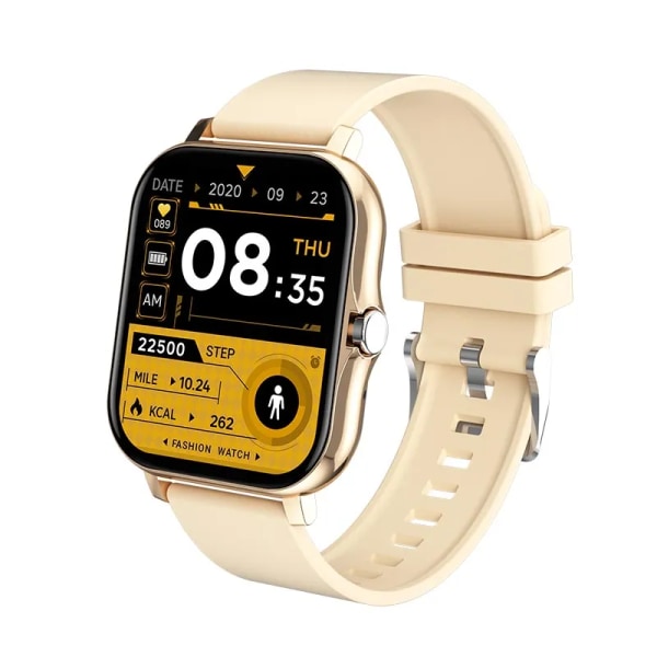 Ny Bluetooth samtal Watch Män Kvinnor Sov Puls Blodtryck Sport Smart Klocka Mode Dam Smartwatch Kvinna Silicone yellow