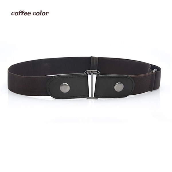 Enkelt Bälte Utan Spänne Elastiska Bälten För Dam Stretchrem Herr Jeans Cintos Utdragbar Barn Pojkar Flickor Cinturon Mujer-rem coffee belt 85-120cm