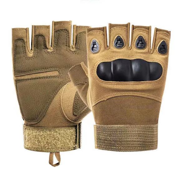 Vinter Helfingerhandskar Herr militära taktiska handskar Utomhussport Motorcykel Cykelhandske Combat Army Fan Handskar Half finger-Sand M