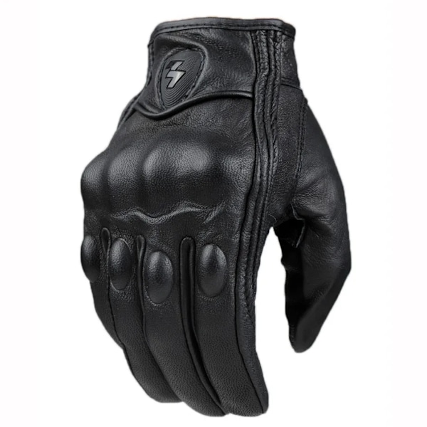 Motorcykelhandskar Herr Dam Moto Läder Kolfiber Cykel Vinterhandskar Motorcykel Motorcross Atv Motor Nya non perforated M