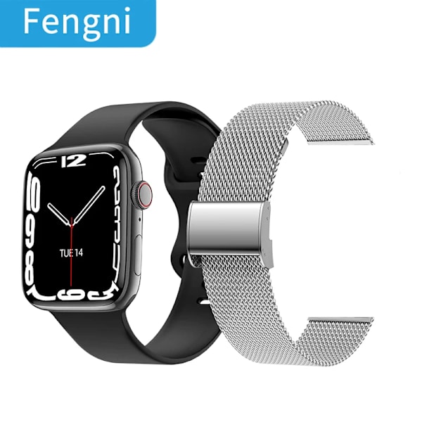 NFC Smart Watch Dörr åtkomstkontroll Låsa upp Smartwatch Herr Dam Fitness Armband Bluetooth Samtal Hjärtfrekvensdetektering With Steel Strap(.287)