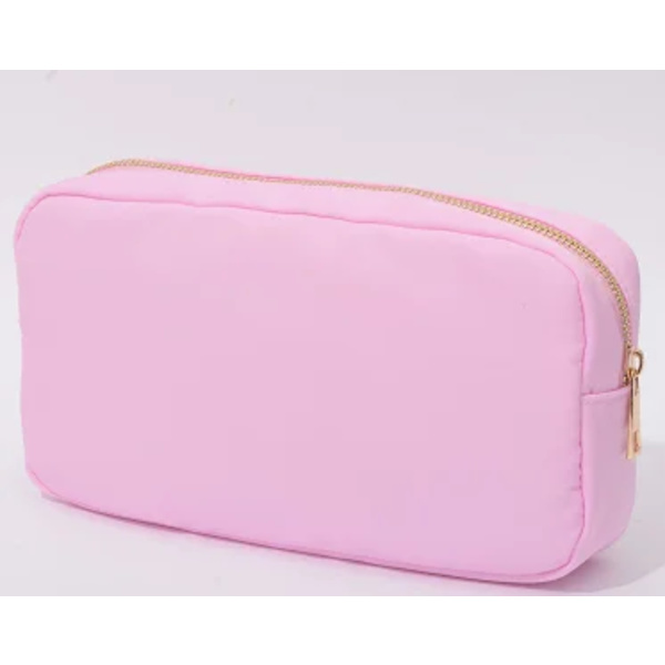 Ny vattentät nylon slitstark necessär Kosmetisk väska Enfärgad sminkväska för kvinnor Resetoalett Skönhet sminkväska Organizer no patch(.333) L(.333)