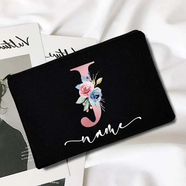 Personlig sminkväska Anpassat print Sminkväska Organizer Bröllopsfest Brudpresenter Organizer Tvättförvaringspåse D3pinkJ