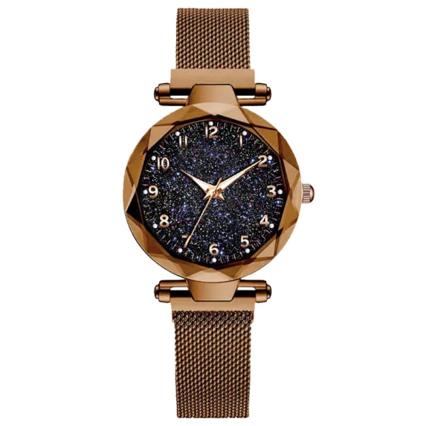 Lyxiga damklockor Magnetisk stjärnhimmel Kvinnlig klocka Quartz Armbandsur Mode Watch reloj mujer relogio feminino Coffe