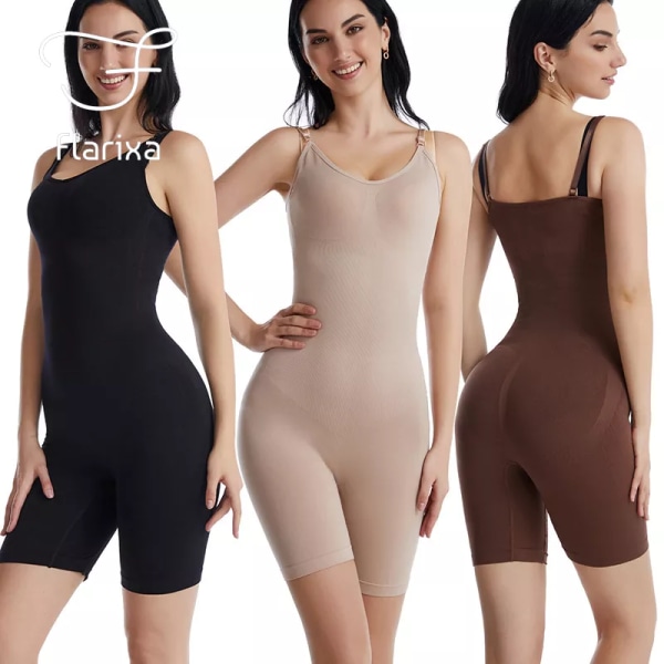 Flarixa bantningsbälte Tummy Shaper Seamless Women's Waist Trainer Binders Body Shaper Body Shapewear Butt Lifter Plus Size Black S