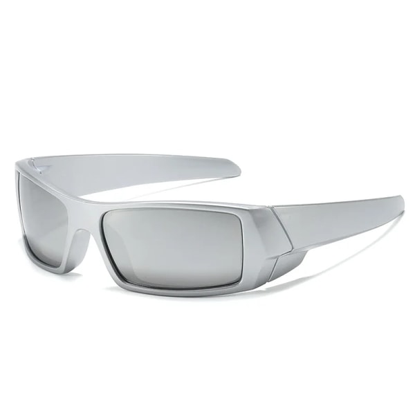Trendiga cykelsolglasögon män kvinnor 2023 Ny mode sportdesign y2k solglasögon Shadow UV400 lentes de sol hombre manlig glasögon silver as shown