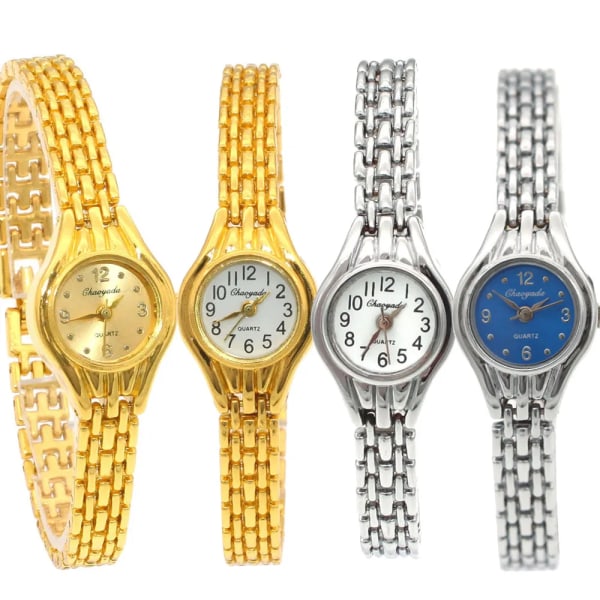 Söt Dam Watch Mujer Golden Relojes Liten Urtavla Quartz Watch Populär Armbandsur Hour kvinnliga dam eleganta klockor Gold 3