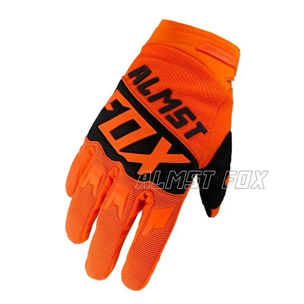 Almst Fox Vuxen Dirt Race Motorcykelhandskar Sommar Andningsbara Motocrosshandskar Atv Mx Utv Bmx Off-Road Cykelhandskar Guantes 04-Orange L