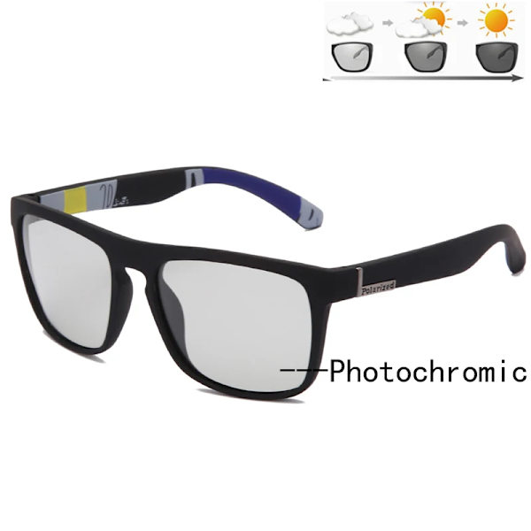 Nya polariserade fotokromatiska solglasögon Märkesdesign Män Körning Byt färg Solglasögon Night Vision Anti-reflex körglasögon red Photochromic