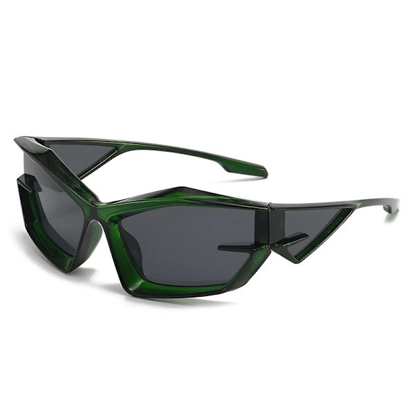 Fyrkantiga solglasögon Man Märkesdesigner Oregelbundna solglasögon Manmode Personlighet Utomhus Nyanser Punkstil Oculos De Sol Silver Gray