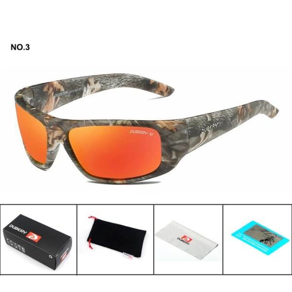 DUBERY Polariserade solglasögon för män Körskydd för män Retro Gafas De Sol Hombres glasögon C3 MULTI