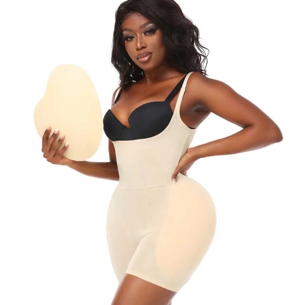 Velssut Body Shapewear för kvinnor med dyna Magkontroll Kroppsformare Sömlös rumplyftväst Slimmande underkläder under klänning SF1408-A 4XL