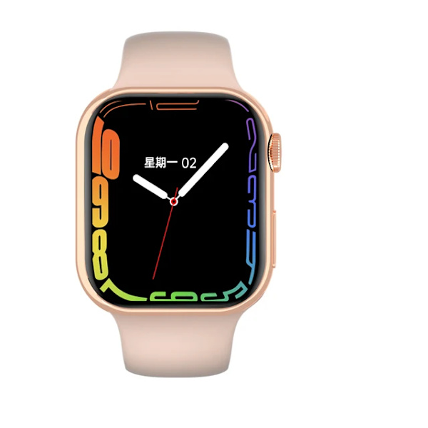 Series 8 New Smart Watch Bluetooth Call Men Sports Fintess SmartBand Custom dial smartwatch för för Apple Watch män kvinnor Pink