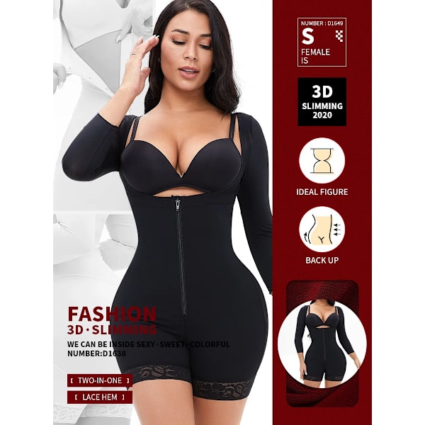 Hög kompression midjegördel Breasted Dragkedja Butt Lifter Shapewear För kvinnor Magkontroll Bantning Helkroppsform Beige 4XL