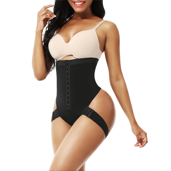 Stringtrosa med hög midja Kvinnor Shapewear Magkontroll Trosor Butt Lifter Fast Skulptera Waist Trainer Black S