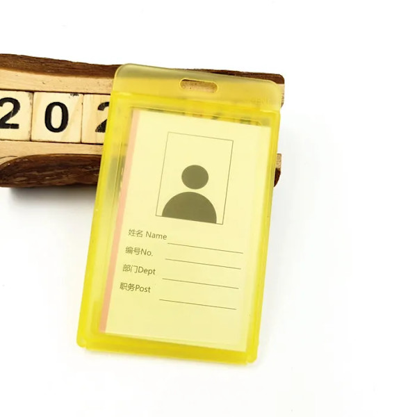 Mode Kvinnor Män Korthållare Klämma Infällbar märkesrulle Sjuksköterska Läkare Studentutställning ID-kortklämmor Badgehållare Yellow(.933)