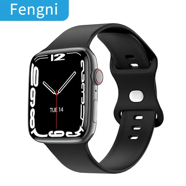 NFC Smart Watch Dörr åtkomstkontroll Låsa upp Smartwatch Herr Dam Fitness Armband Bluetooth Samtal Hjärtfrekvensdetektering Black