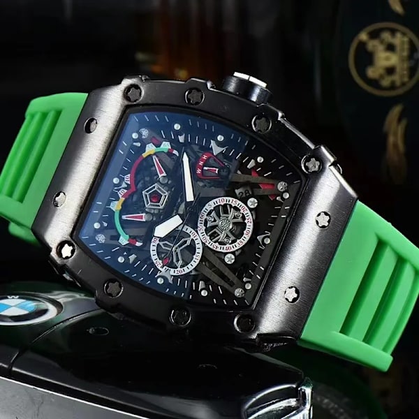 Watch Mode Legering Urboett Toppmärke Lyx Herr Quartz Clock Klassisk Man Sport Kronografklockor Style 21